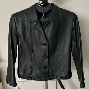 Diba Elegant Black Leather Jacket
